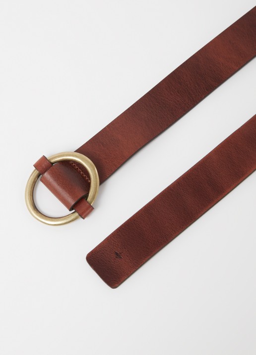 Sessùn Dames Tisao T riem van leer in de kleur Kastanjebruin