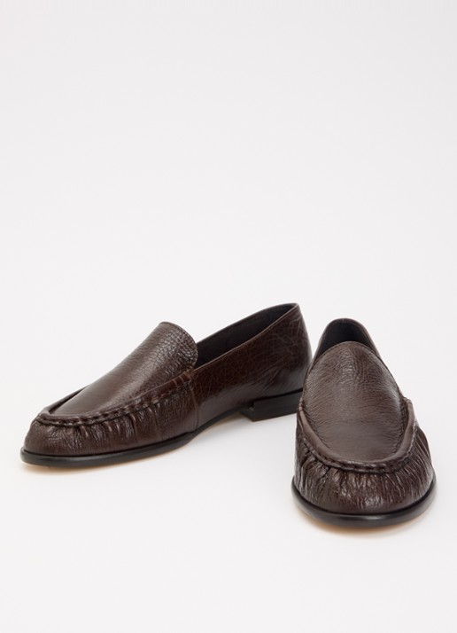 Sessùn Dames Ayano loafer van leer in de kleur Kastanjebruin