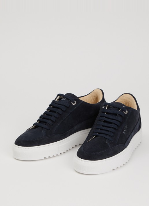 Mason Garments Heren Tia Nativo sneaker van suède in de kleur Donkerblauw, maat: 45