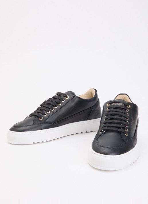 Mason Garments Heren Tia Semplice sneaker van leer in de kleur Zwart, maat: 43