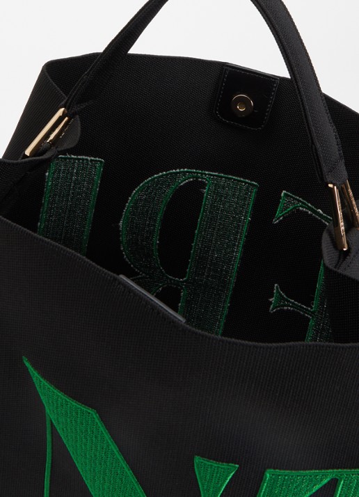 Essentiel Antwerp Dames Karoll shopper met logoborduring en afneembare schouderriem in de kleur Zwart