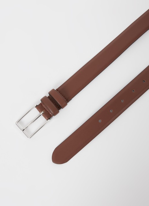 Reiss Dames Dante riem van leer in de kleur Hazelnootbruin