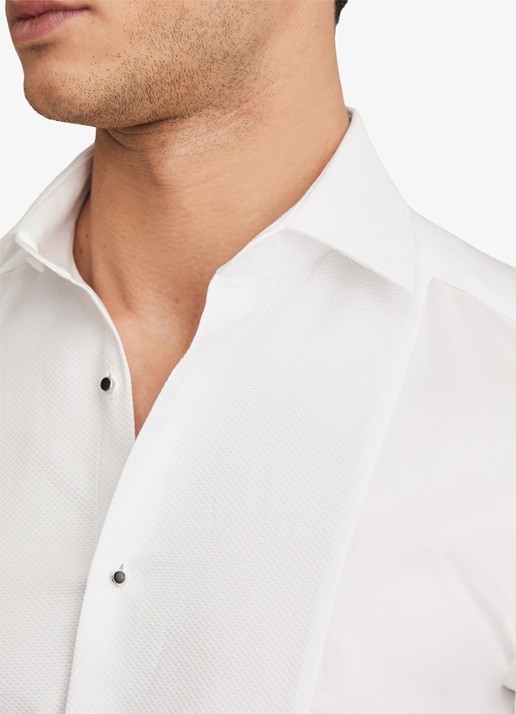 Reiss Heren Marcel regular fit overhemd met structuur in de kleur Wit