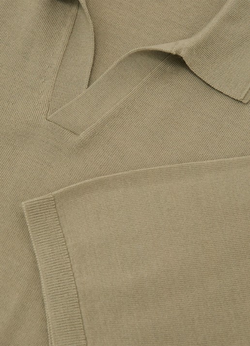 Reiss Heren Regular fit polo met gemêleerd dessin in de kleur Soft Olive Green / Groen