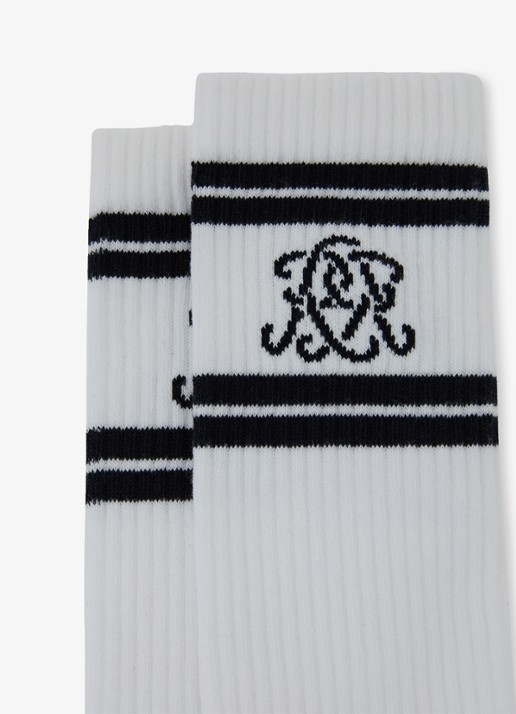 Reiss Heren Maurice sokken in katoenblend met logo in de kleur Wit