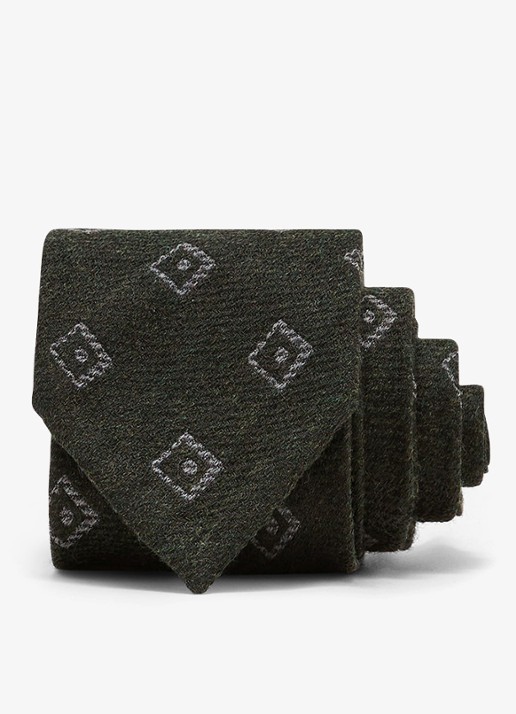 Reiss Heren Fazio stropdas in wolblend in de kleur Groen