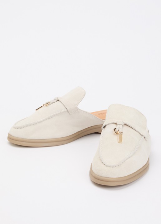 Steve Madden Dames Patrizia loafer van suède in de kleur Wit, maat: 42