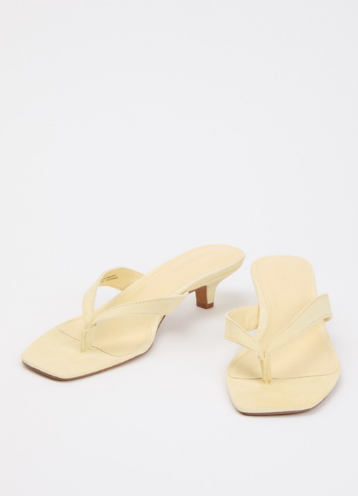 Steve Madden Dames Tracie sandalette van suède in de kleur Lichtgeel, maat: 42