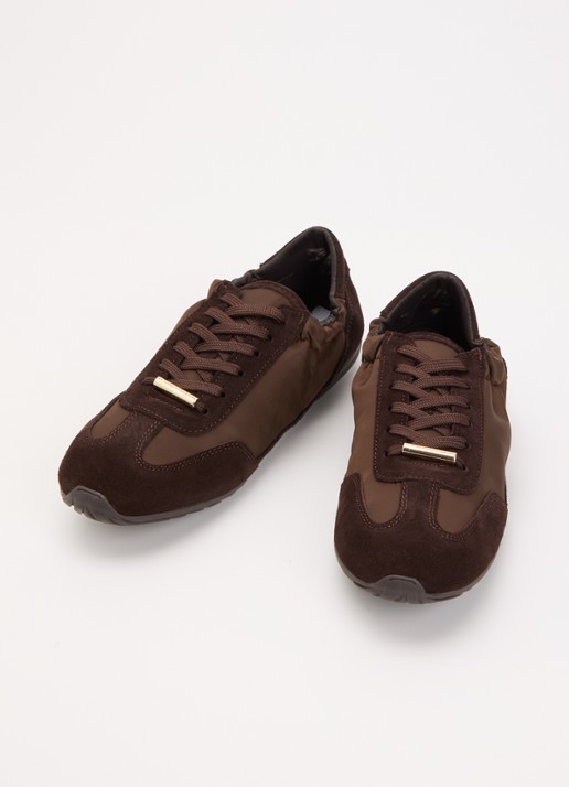 Steve Madden Dames Bobby sneaker van suéde in de kleur Donkerbruin, maat: 36