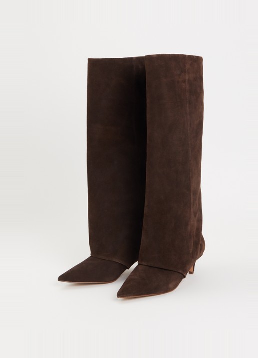 Steve Madden Dames Luca laars van suède in de kleur Chocoladebruin, maat: 39