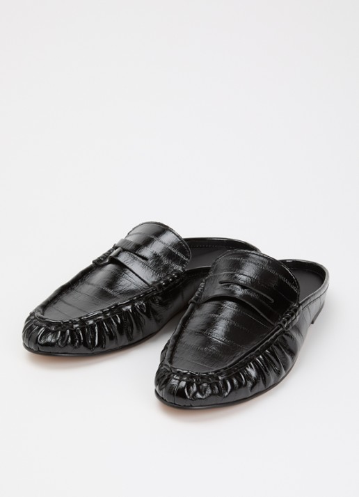 Steve Madden Dames Rafe muiltje van leer in de kleur Zwart, maat: 37