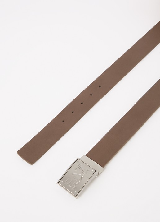 Armani Heren Riem met logo in de kleur Hazelnootbruin