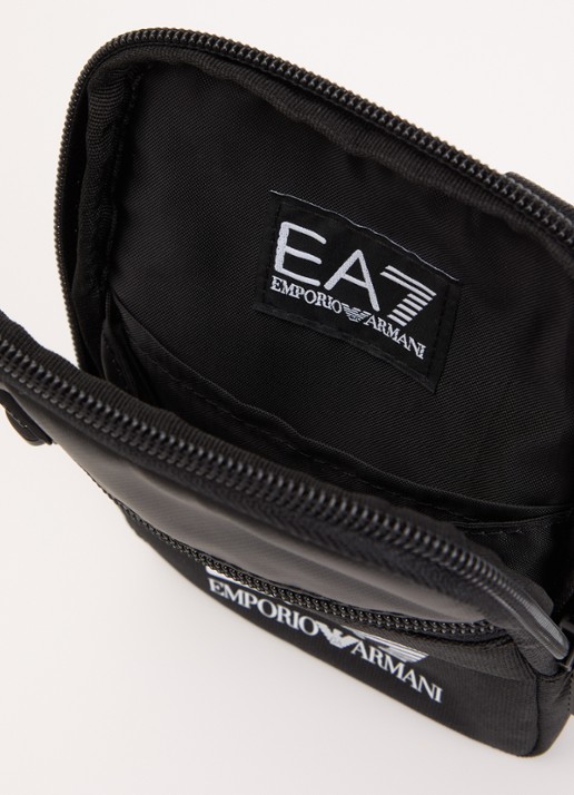 Armani Heren Crossbodytas met logo en verstelbare schouderriem in de kleur Zwart