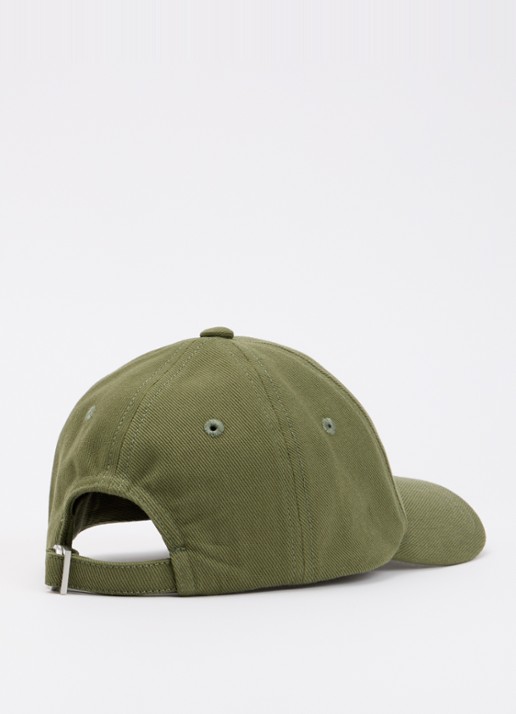 Jacquemus Dames La Casquette pet met logo in de kleur Mosgroen, maat: 60
