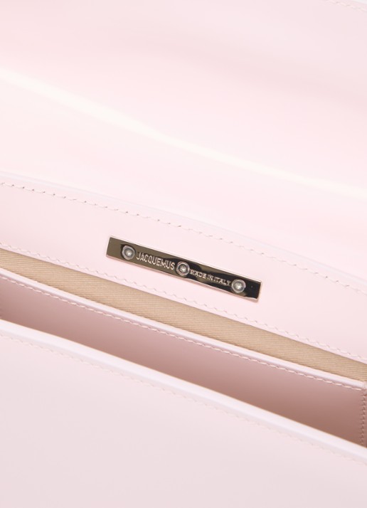 Jacquemus Dames Le Grand Bambino handtas van lakleer met afneembare schouderriem in de kleur Lichtroze, maat: O/S