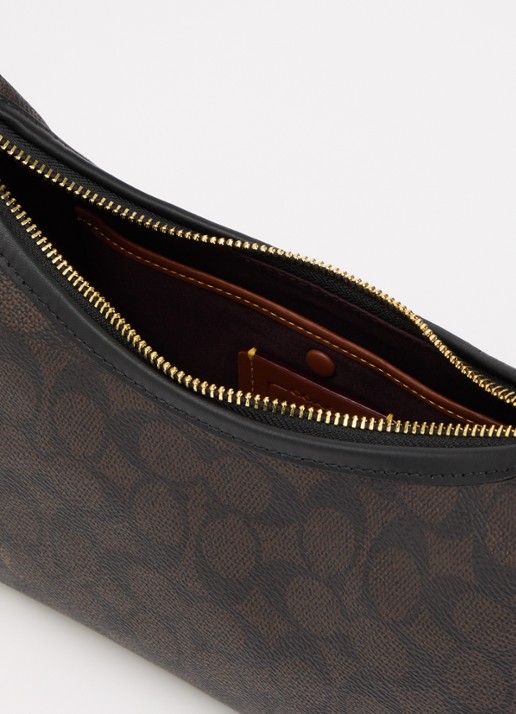 Coach Dames Juliet 25 schoudertas met logoprint en afneembare schouderriem in de kleur Donkerbruin, maat: 1 sz