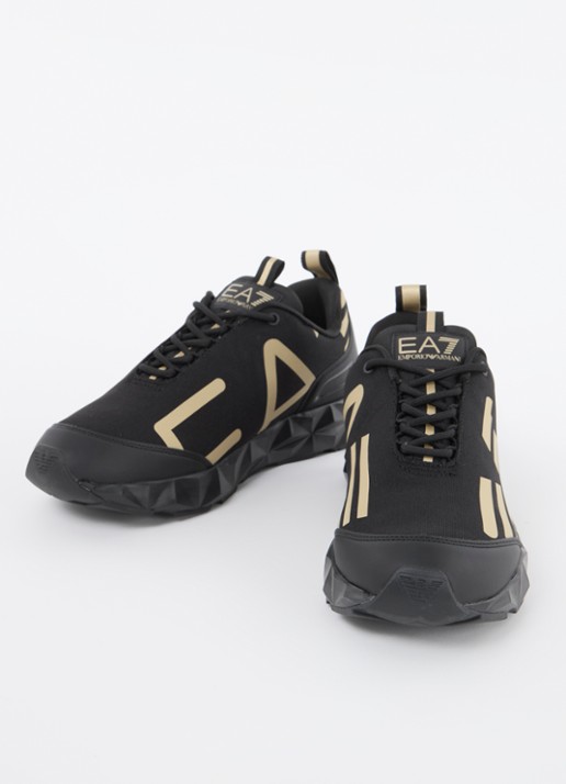 Armani Heren Sneaker met logo in de kleur Zwart