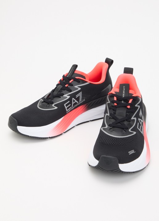 Armani Heren Sneaker met gebreid bovenwerk in de kleur Wit