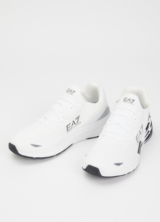 Armani Heren Sneaker met gebreid bovenwerk in de kleur Wit