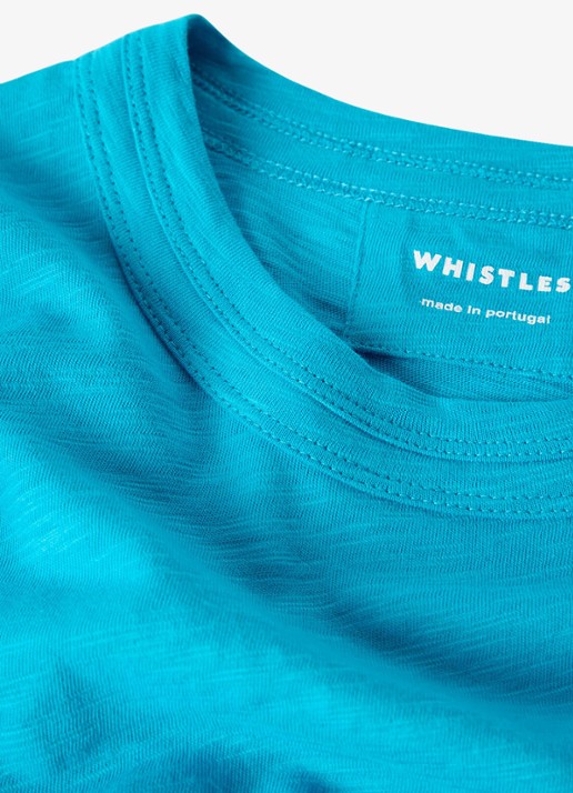 Whistles Dames Rosa T-shirt met gemêleerd dessin in de kleur Turquoise