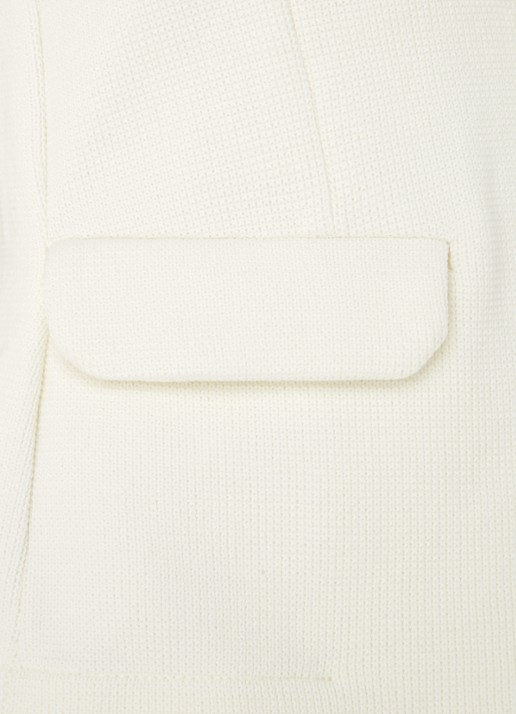 Whistles Dames Fijngebreide blazer met klepzakken in de kleur Gebroken wit