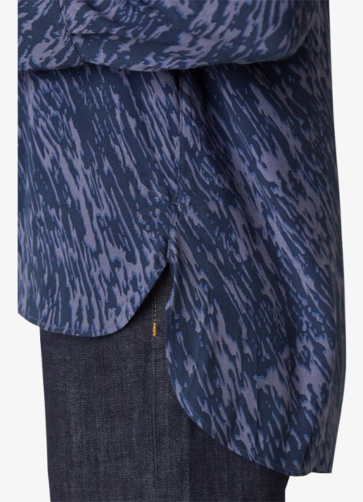 Whistles Dames Blouse met grafische print in de kleur Donkerblauw