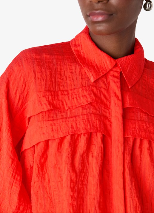 Whistles Dames Blouse met textuur in de kleur Steenrood