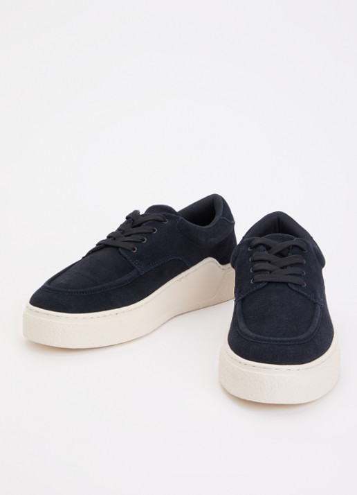 Armani Heren Sneaker van suède in de kleur Donkerblauw