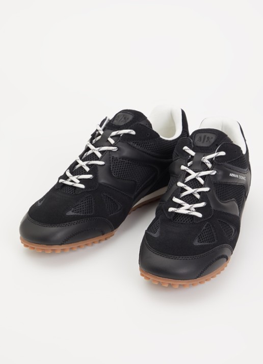 Armani Heren Sneaker met mesh details in de kleur Zwart
