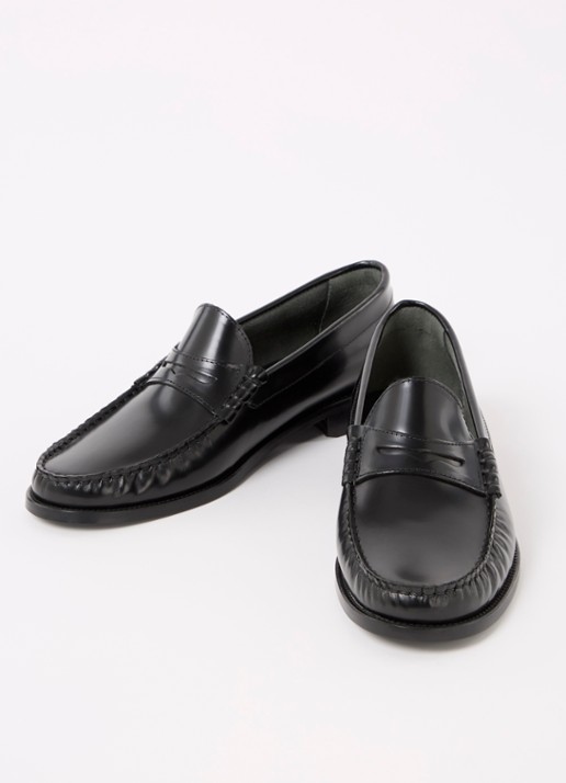 Whistles Dames Manny loafer van leer in de kleur Zwart