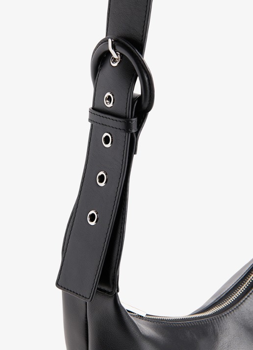 Whistles Dames Sia crossbodytas van leer met verstelbare schouderriem in de kleur Zwart