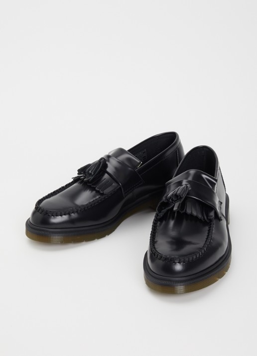 Dr. Martens Heren Adrian loafer van leer met franjes in de kleur Zwart, maat: 46
