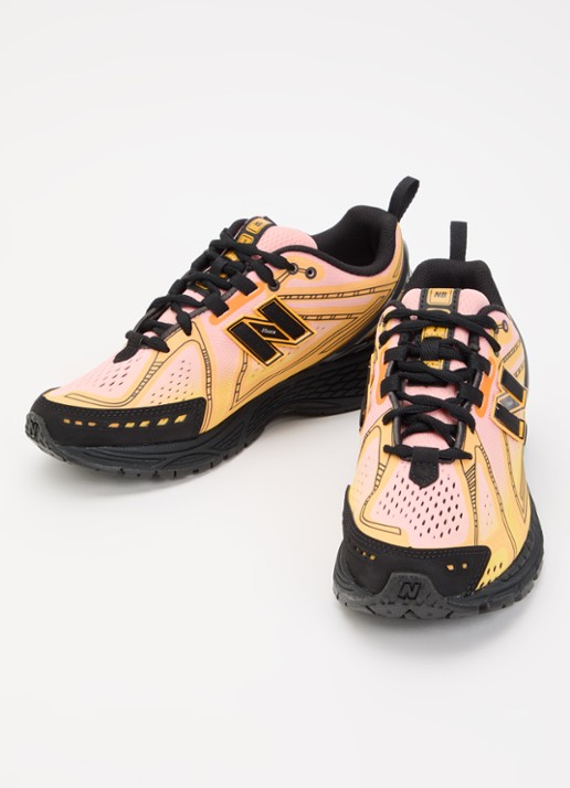 New Balance Dames 1906 sneaker van mesh in de kleur Geel, maat: 40