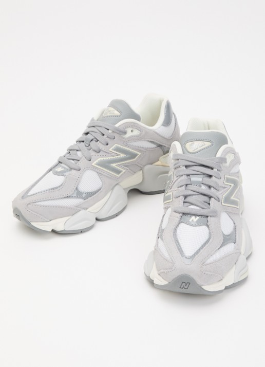 New Balance Dames 9060 sneaker met mesh details in de kleur Grijs, maat: 40