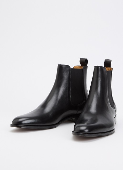 Dune London Dames Manson enkellaarsje van leer in de kleur Zwart