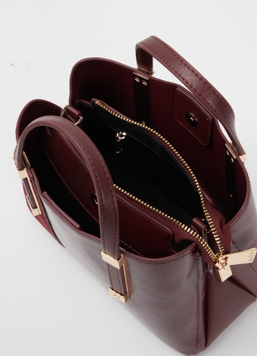 Dune London Dames Dinkydorry handtas met afneembare schouderriem in de kleur Bordeauxrood