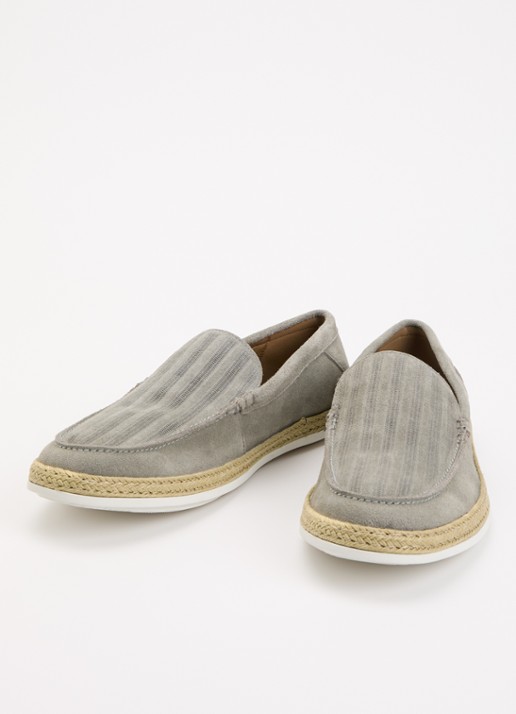 Dune London Heren Barnies slip-on van suède in de kleur Olijfgroen