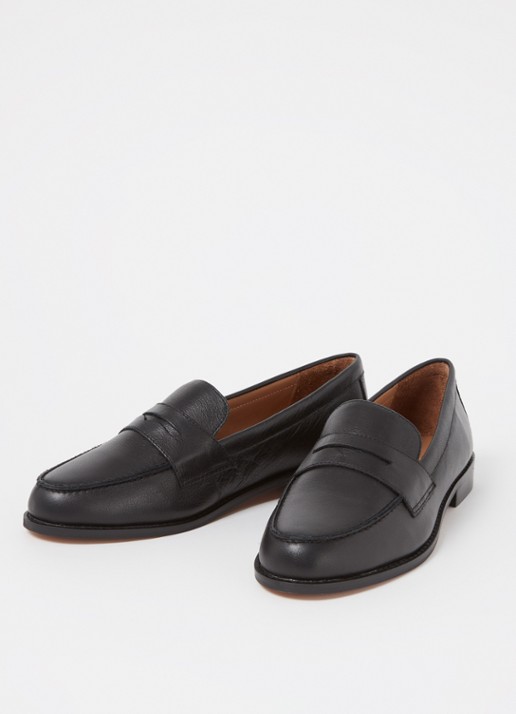 Dune London Dames Ginelli loafer van leer in de kleur Zwart