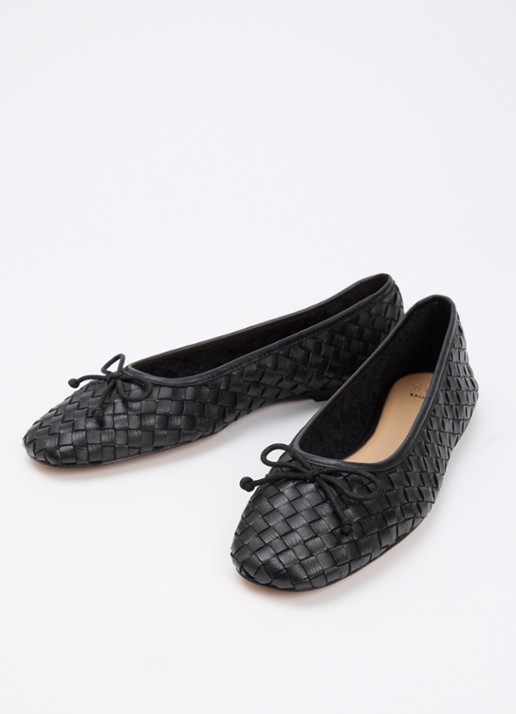 Dune London Dames Heat ballerina in de kleur Zwart
