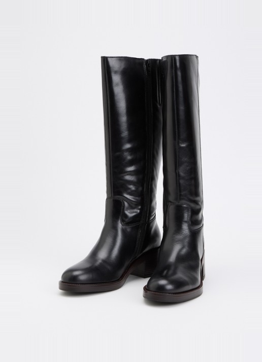 Dune London Dames Tammies laars van leer in de kleur Zwart