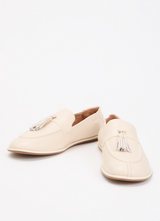 Dune London Dames Grounding loafer van suède in de kleur Creme