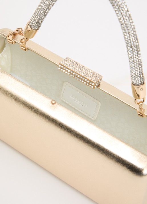 Dune London Dames Beaut clutch met afneembare schouderriem in de kleur Goud