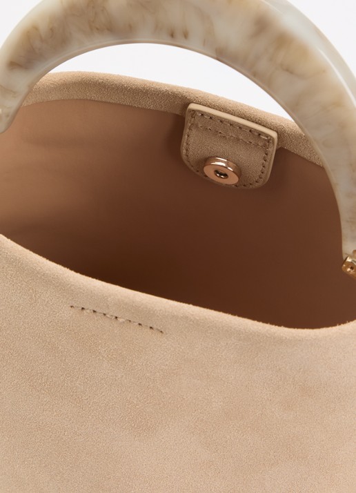 Dune London Dames Dharla handtas van leer met afneembare schouderriem in de kleur Creme