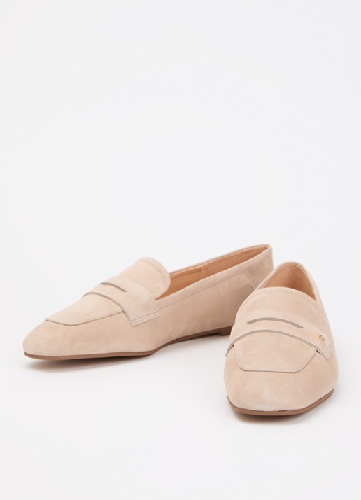 Dune London Dames Glances loafer van leer in de kleur Beige