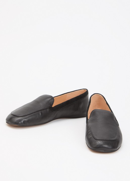 Dune London Dames Gosette loafer van leer met details van suède in de kleur Zwart