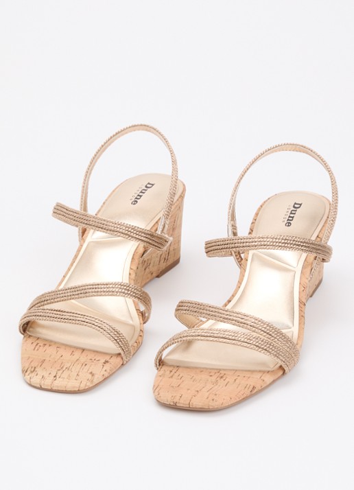 Dune London Dames Kali sandalette met sleehak in de kleur Goud