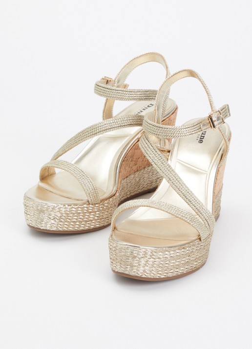 Dune London Dames Koda sleehak met metallic finish in de kleur Goud