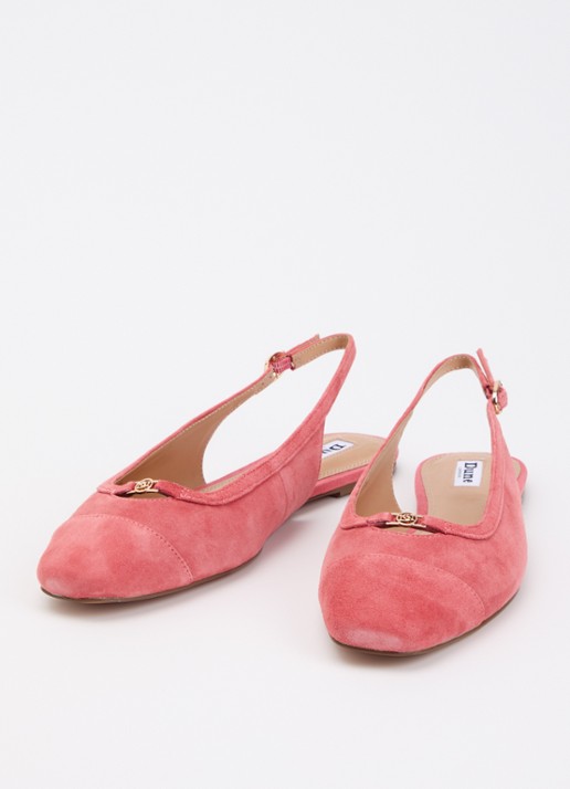 Dune London Dames Hanna slingback van suède in de kleur Oudroze
