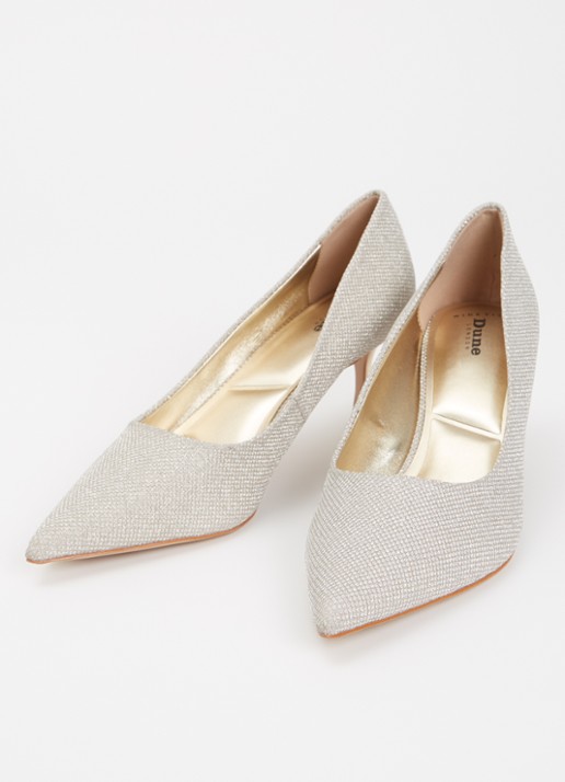 Dune London Dames Wide Fit Achievable pump in de kleur Goud