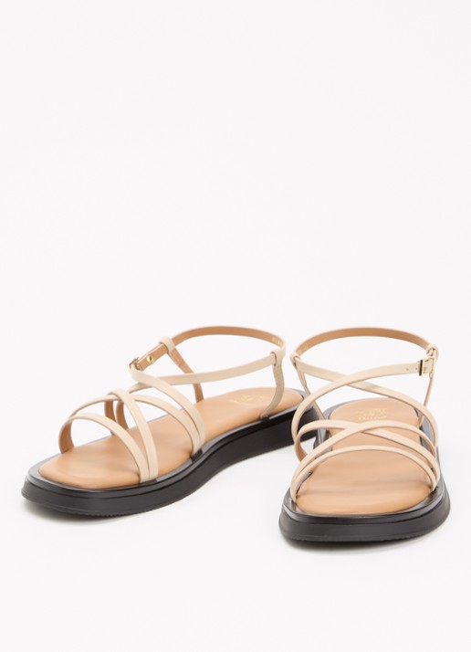 Dune London Dames Laia sandaal van leer in de kleur Creme